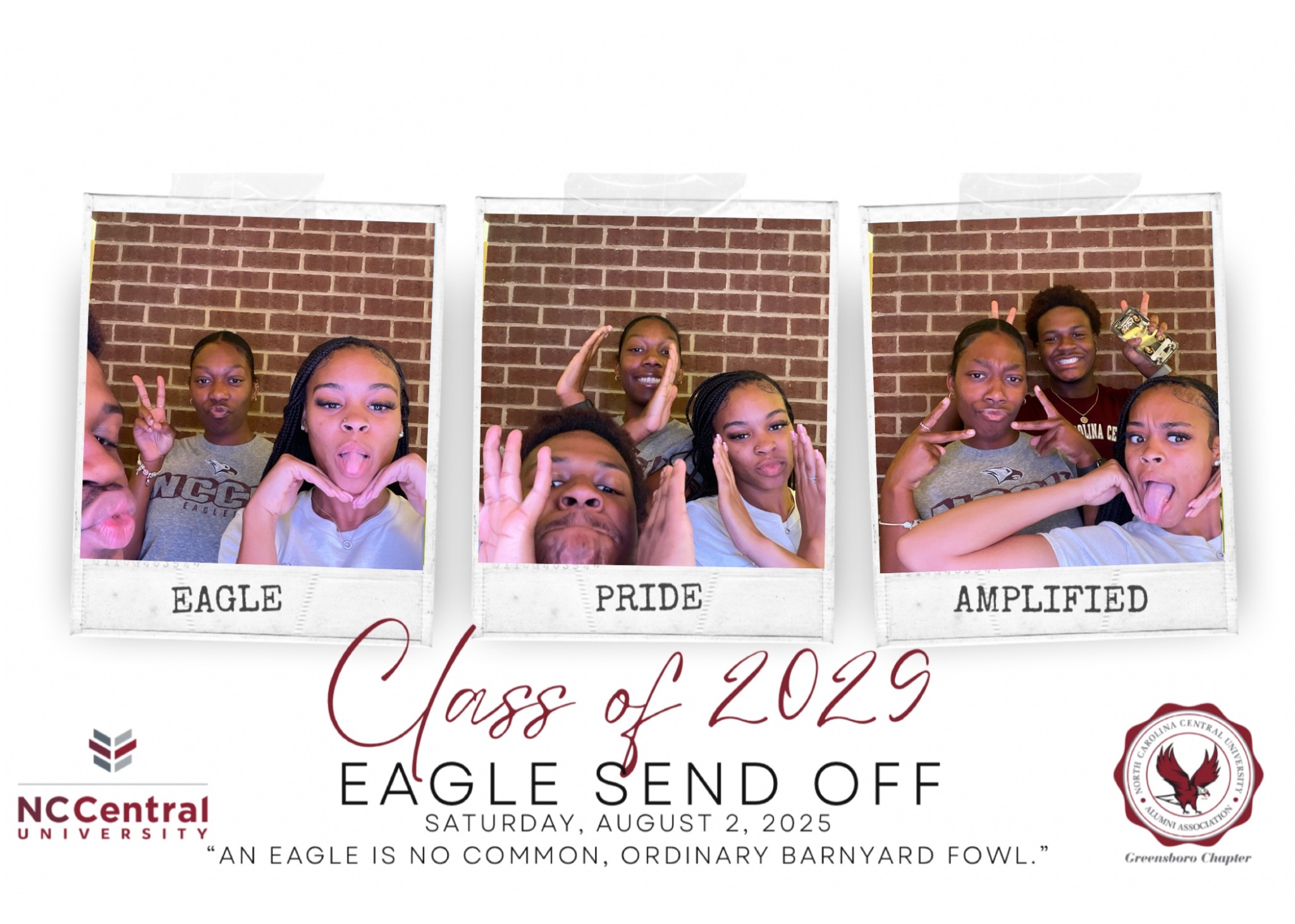 Eagle Send-Off photo booth collage